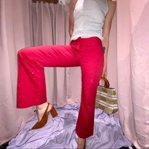No Boundaries Red Glitter Sparkle Flared Pants